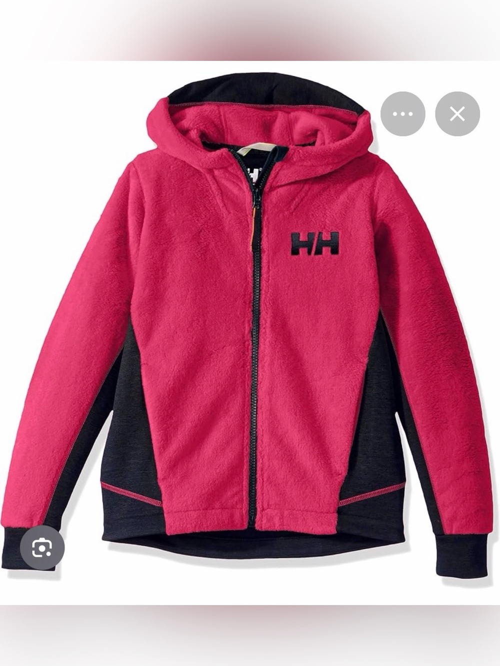 NWT Helly Hansen HH Jacket Pink/Blk Hooded Full Zip. Youth 16/ Woman’s Large